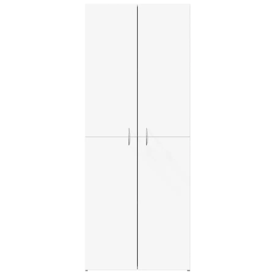 Armoire de classement blanc 60x32x153 cm bois d'ingénierie - 4