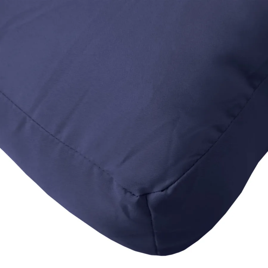 Coussin de palette bleu marine 120x80x12 cm tissu - 7