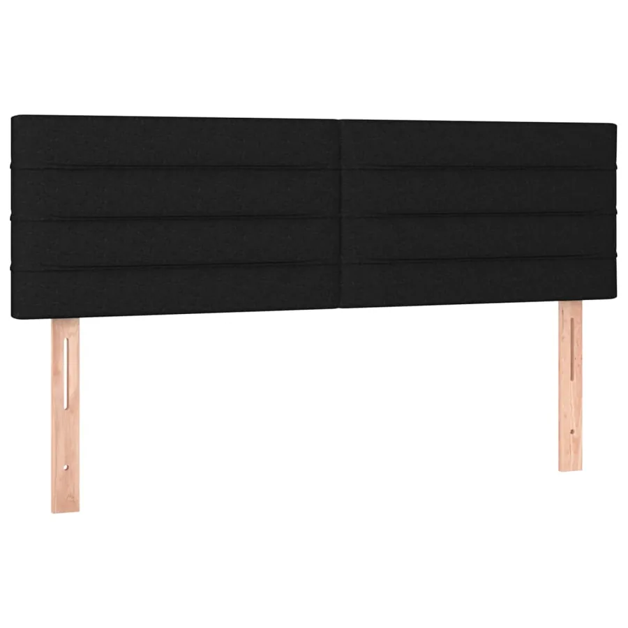 Sommier à lattes de lit avec matelas Noir 140x200 cm Tissu - 6