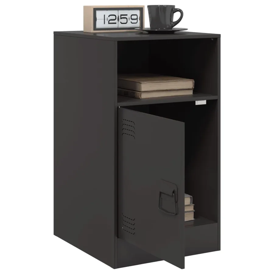 Tables de chevet 2 pcs noir 34,5x39x62 cm acier - 4