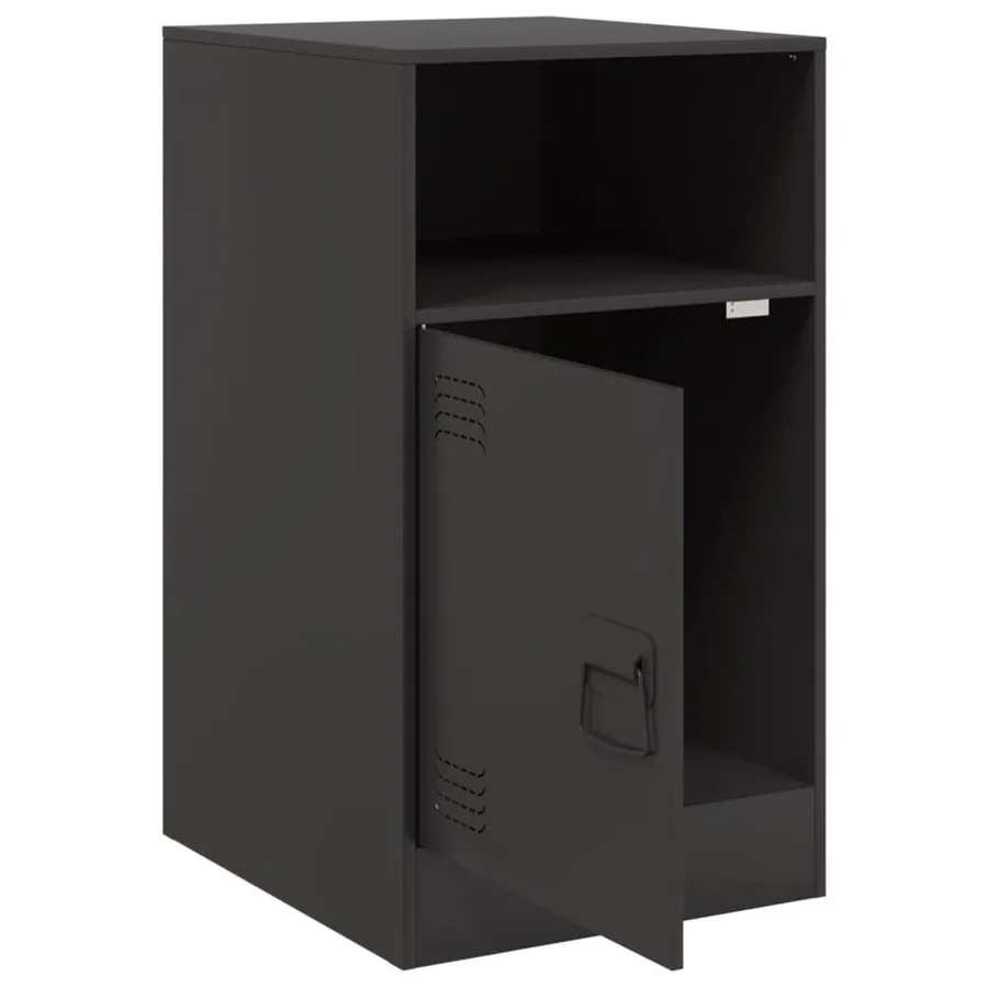 Tables de chevet 2 pcs noir 34,5x39x62 cm acier - 6