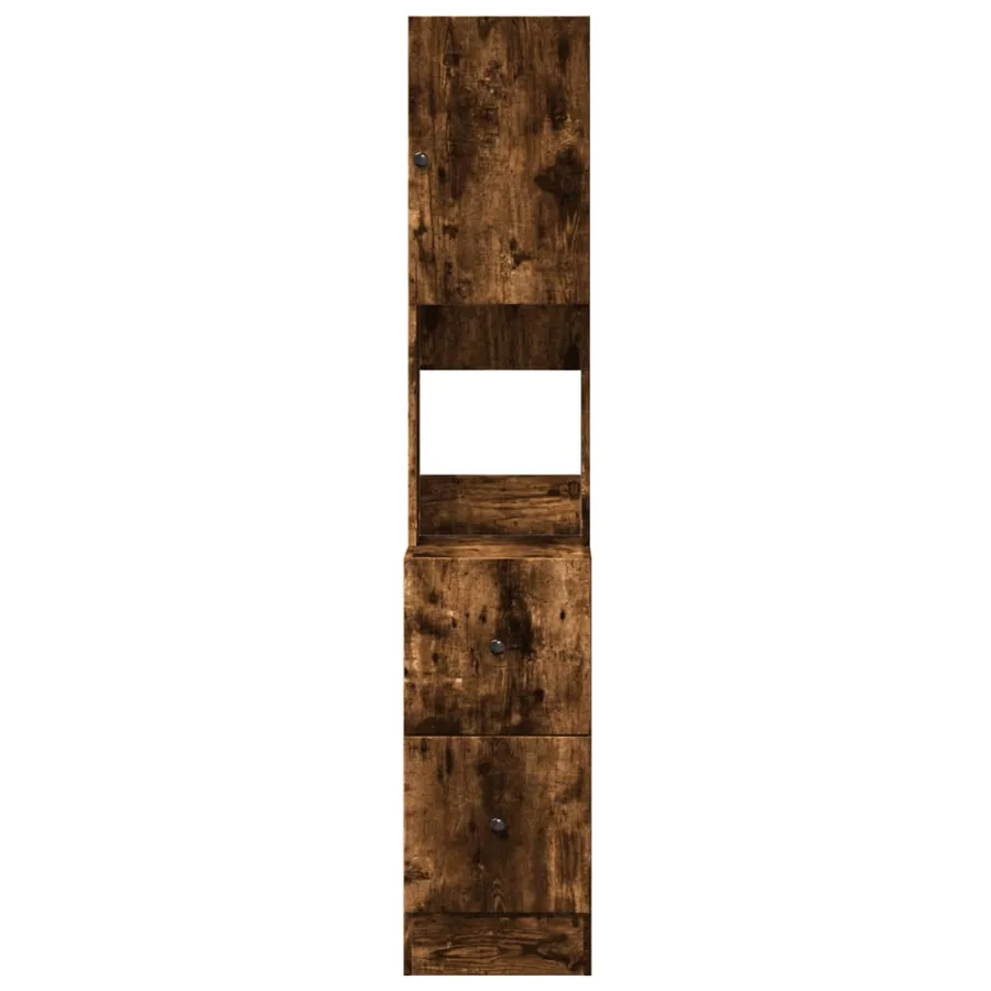 Armoire de cuisine chêne fumé 35x50x180 cm bois d'ingénierie - 4
