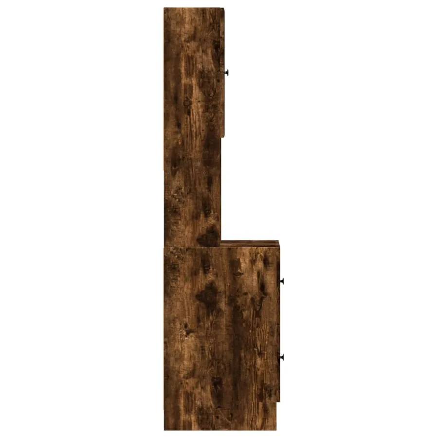 Armoire de cuisine chêne fumé 35x50x180 cm bois d'ingénierie - 5
