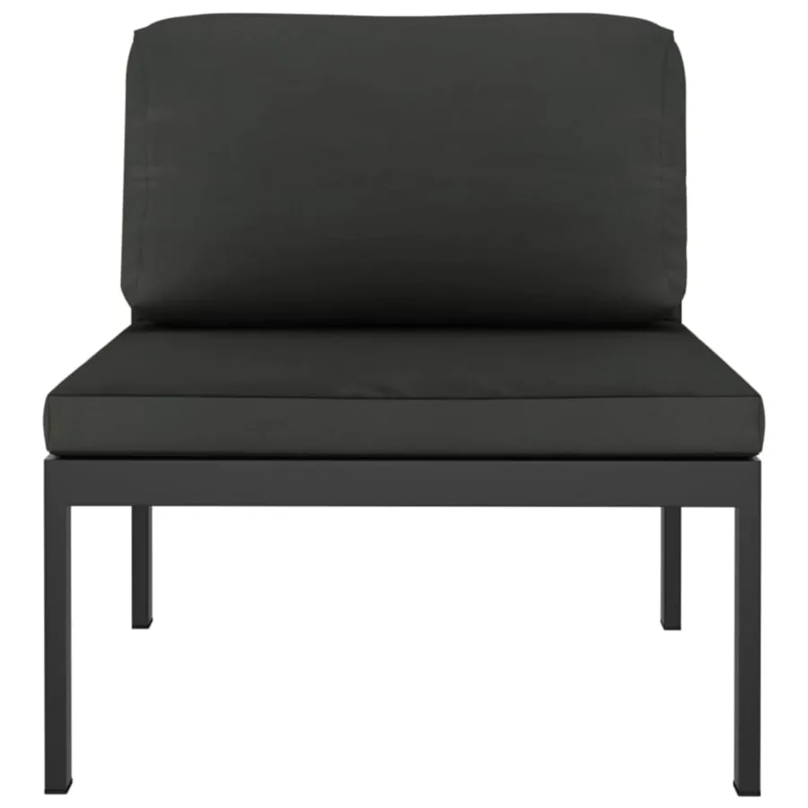 Salon de jardin 3 pcs avec coussins Aluminium Anthracite - 4