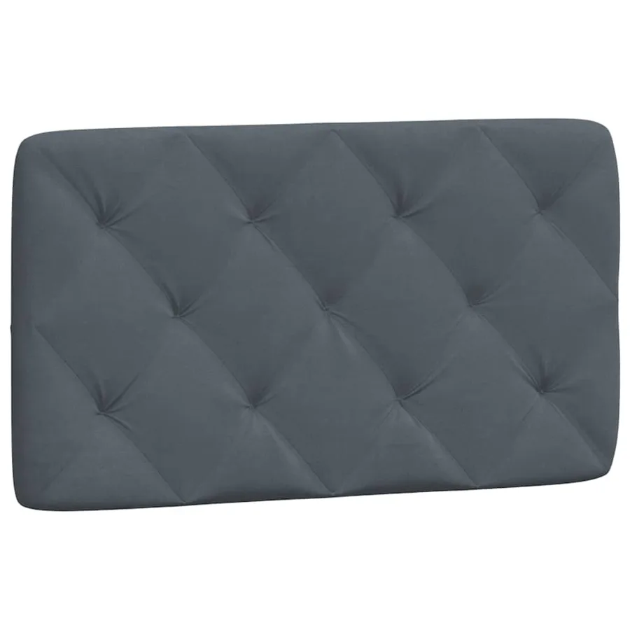Coussin de tête de lit gris foncé 80 cm velours - 2