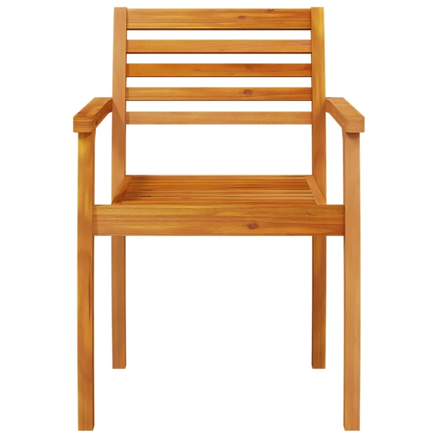 Chaises de jardin lot de 4 59x55x85 bois massif d'acacia - 5