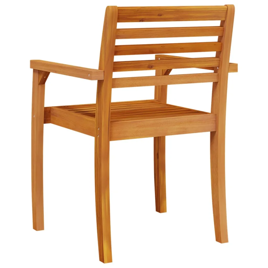 Chaises de jardin lot de 4 59x55x85 bois massif d'acacia - 7