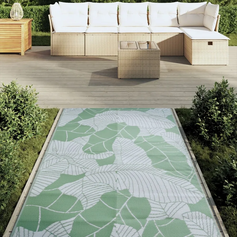 Tapis d'extérieur ARAKIL vert 120 x 180 cm PP - 3