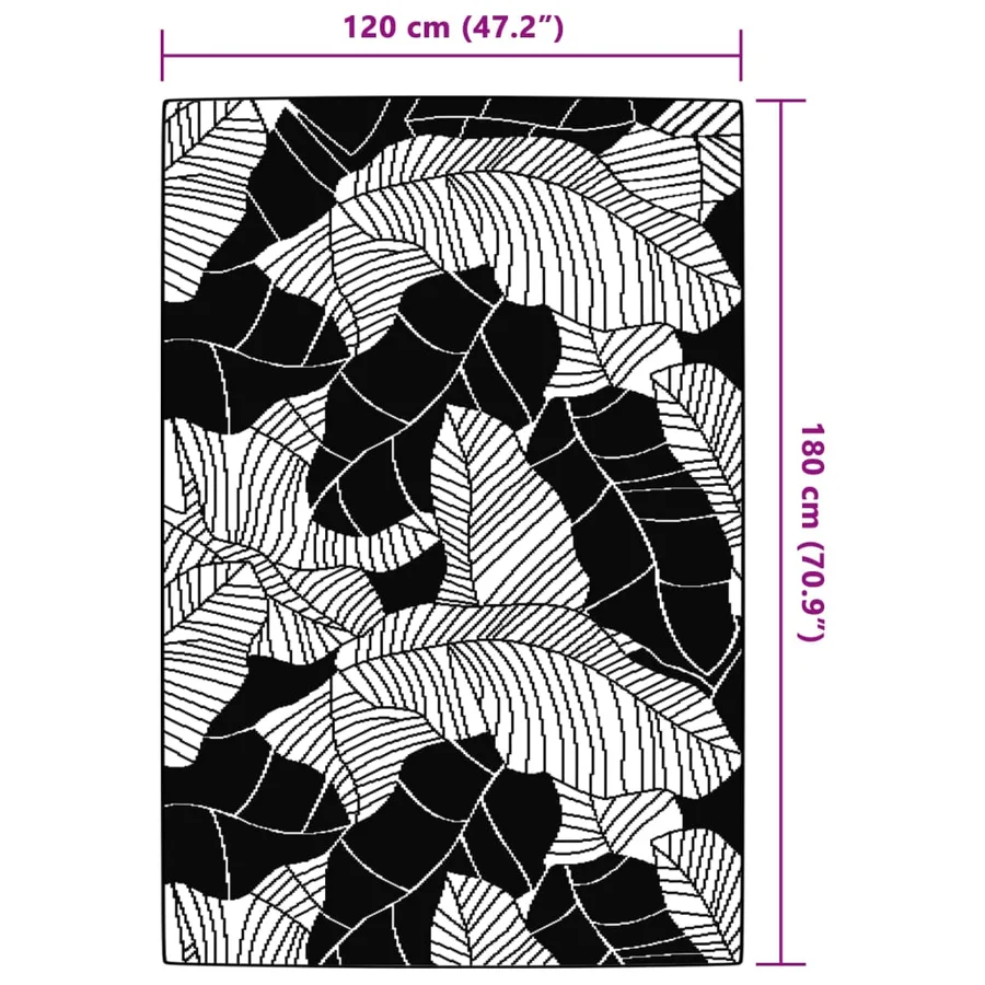 Tapis d'extérieur ARAKIL vert 120 x 180 cm PP - 6