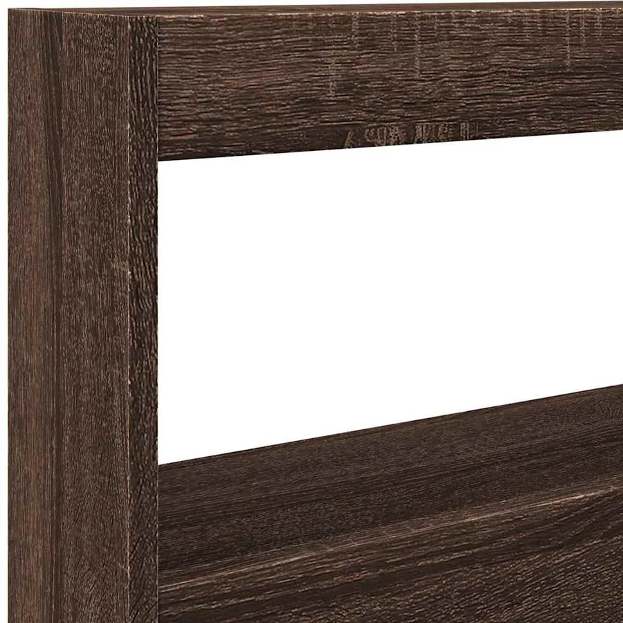 Armoire tête de lit avec LED chêne marron 120x17x102 cm - 7