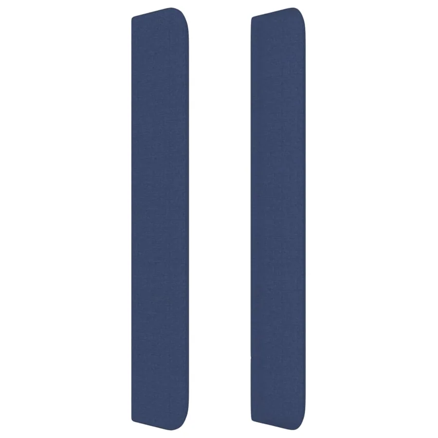 Tête de lit avec oreilles Bleu 203x16x118/128 cm Tissu - 4