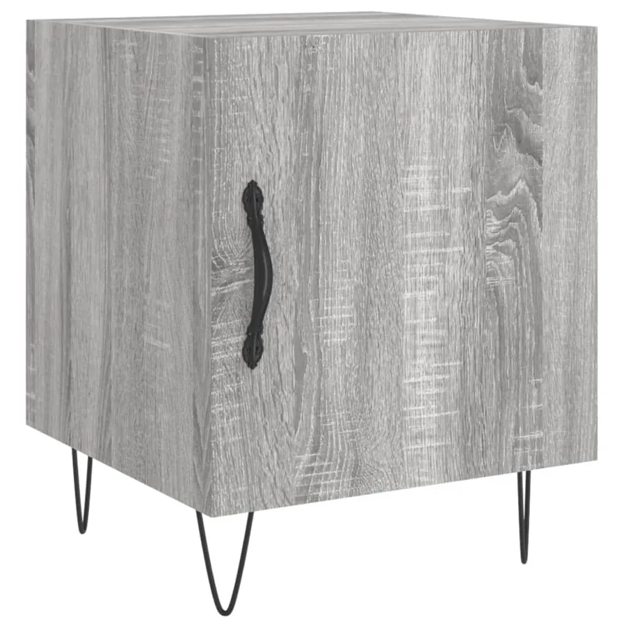 Tables de chevet 2 pcs sonoma gris 40x40x50cm bois d'ingénierie - 5