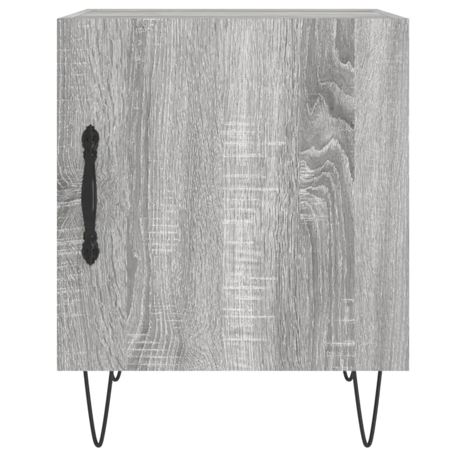 Tables de chevet 2 pcs sonoma gris 40x40x50cm bois d'ingénierie - 6