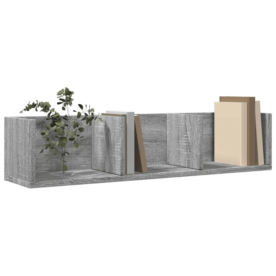 Armoire murale sonoma gris 75x18x16,5 cm bois d'ingénierie - 4