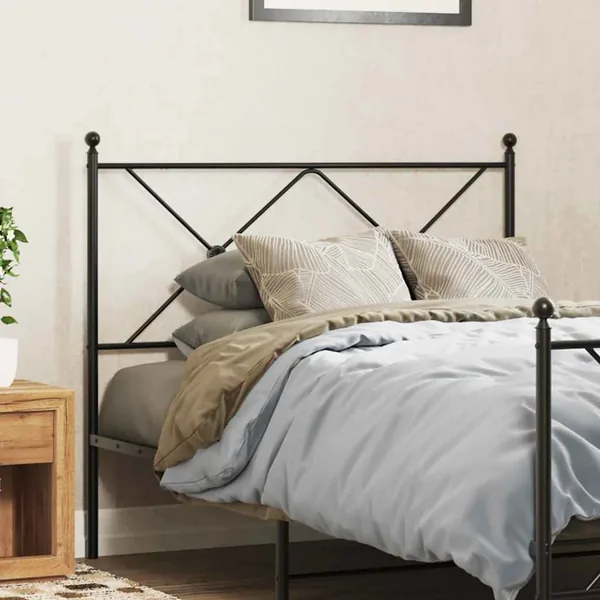 Tête de lit de remplacement métal noir 107 cm