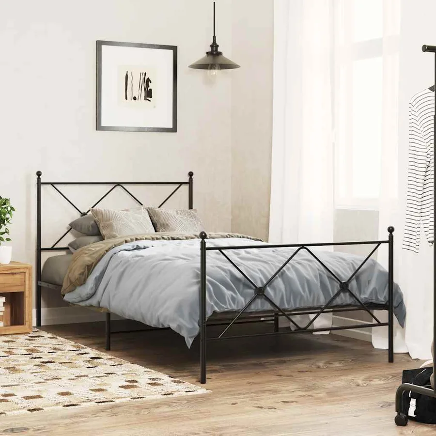 Tête de lit de remplacement métal noir 107 cm - 3