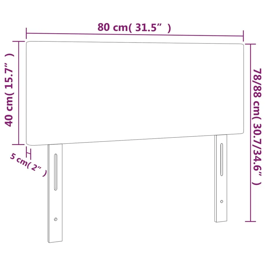 Tête de lit Crème 80x5x78/88 cm Tissu - 8