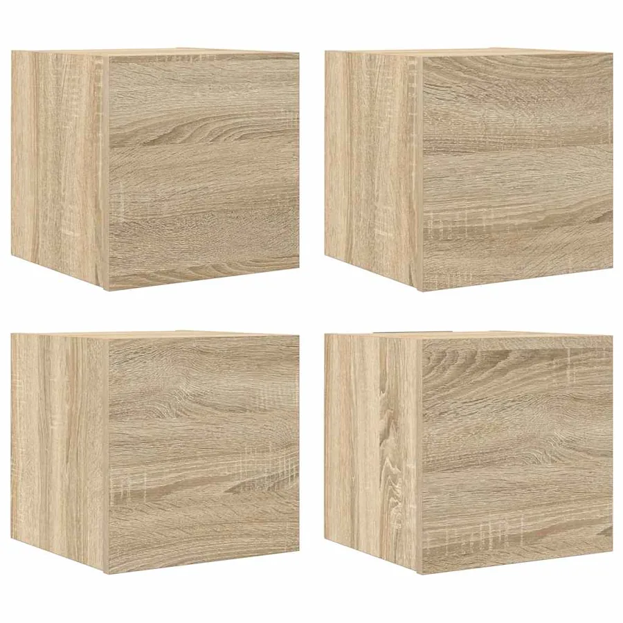 Meubles TV muraux 4 pcs Chêne sonoma 30,5x30x30 cm - 2