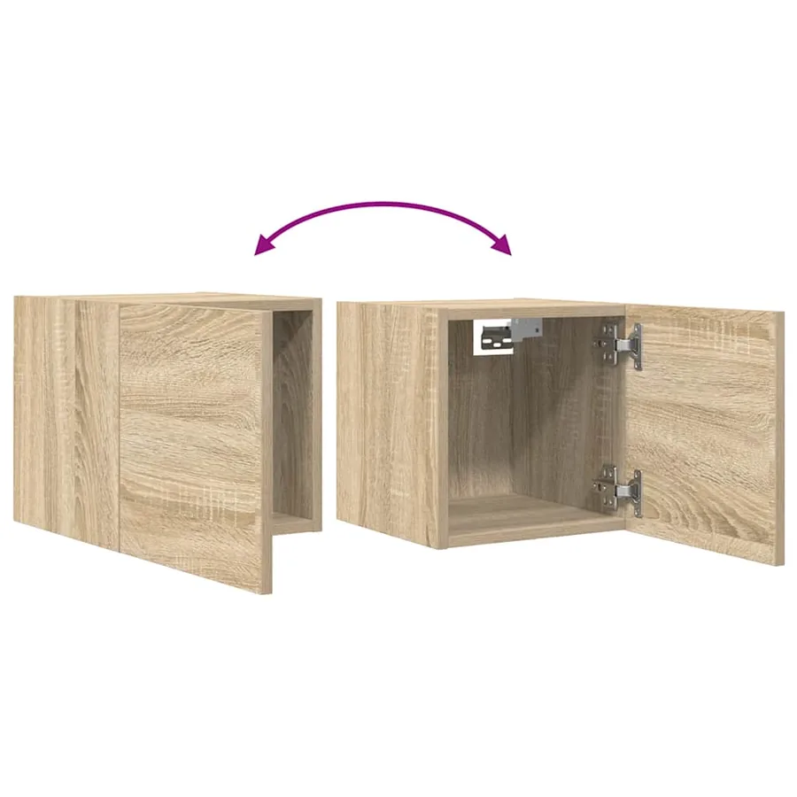 Meubles TV muraux 4 pcs Chêne sonoma 30,5x30x30 cm - 7