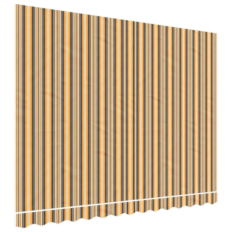 Tissu de remplacement pour auvent orange et noir 3,5x2,5 m polyester - 2
