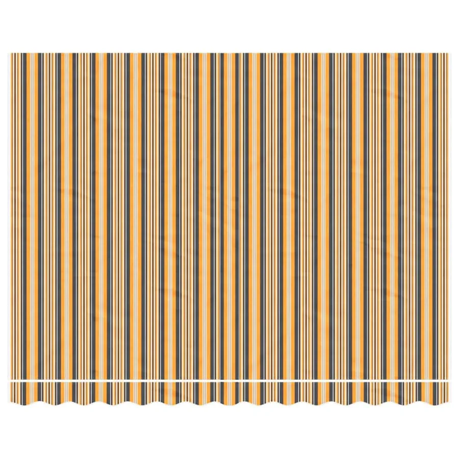 Tissu de remplacement pour auvent orange et noir 3,5x2,5 m polyester - 3