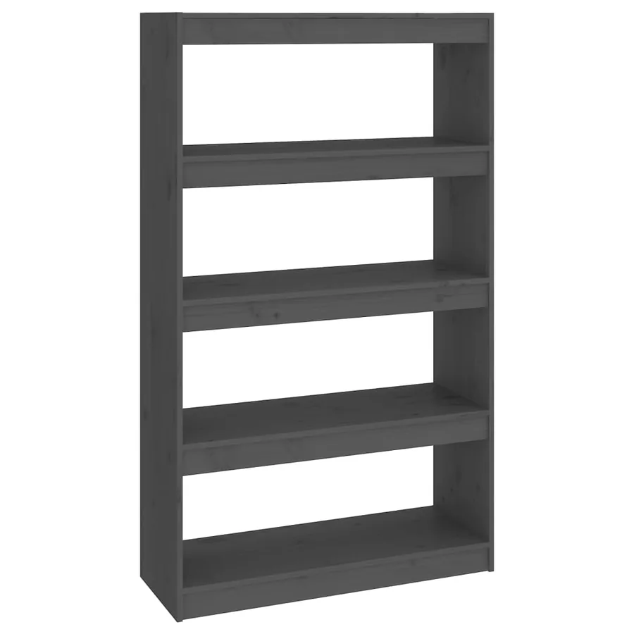 Bibliothèque/Séparateur de pièce Gris 80x30x135,5 cm Pin massif - 2