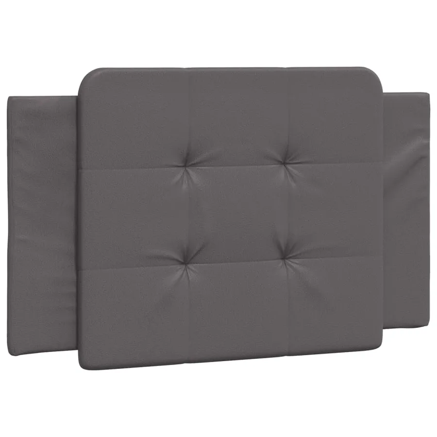 Coussin de tête de lit Zadar gris 80 cm similicuir - 2