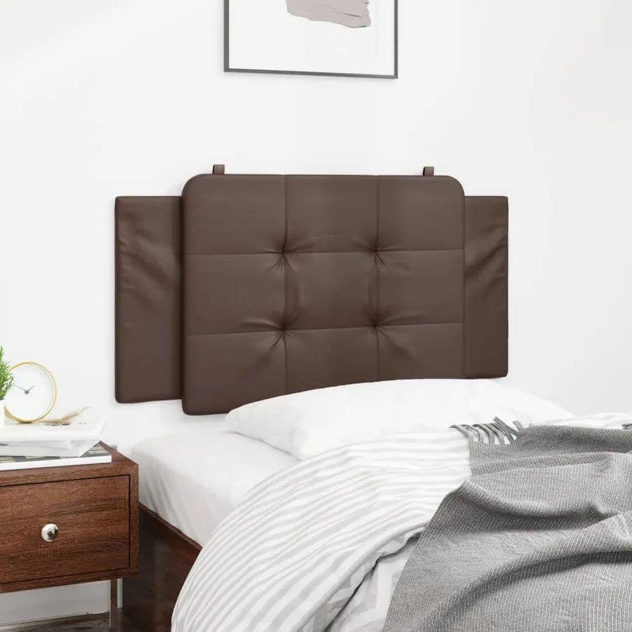 Coussin de tête de lit Zadar marron 100 cm similicuir - 3