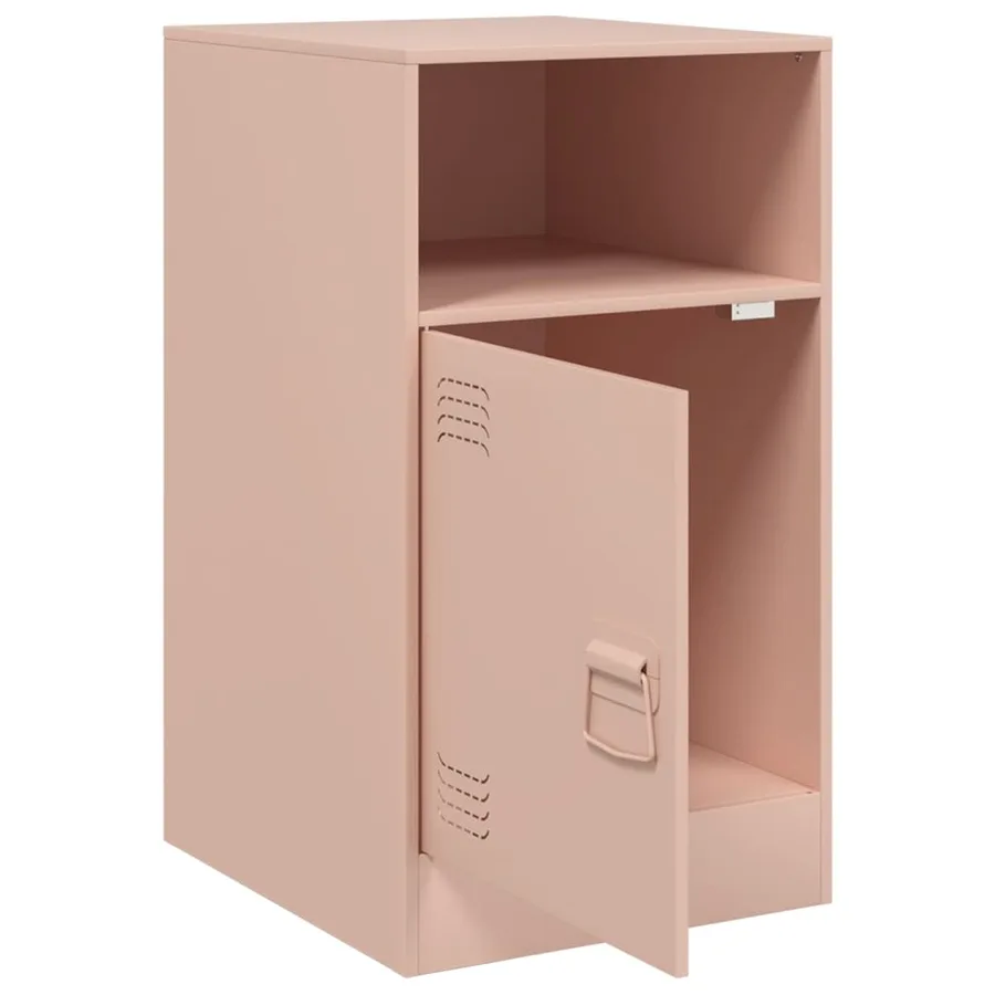 Tables de chevet 2 pcs rose 34,5x39x62 cm acier - 6