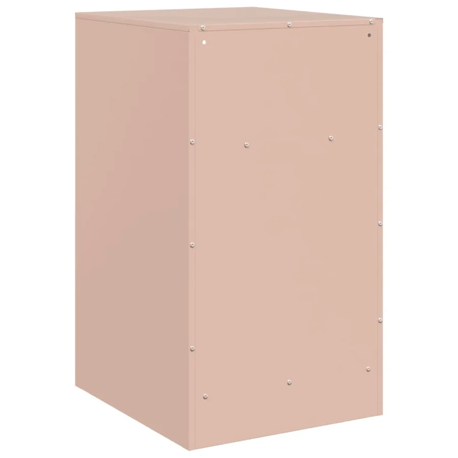 Tables de chevet 2 pcs rose 34,5x39x62 cm acier - 9