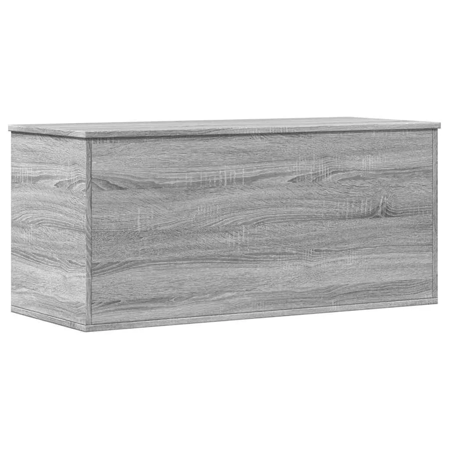 Boîte de rangement sonoma gris 100x42x46 cm bois d'ingénierie - 6