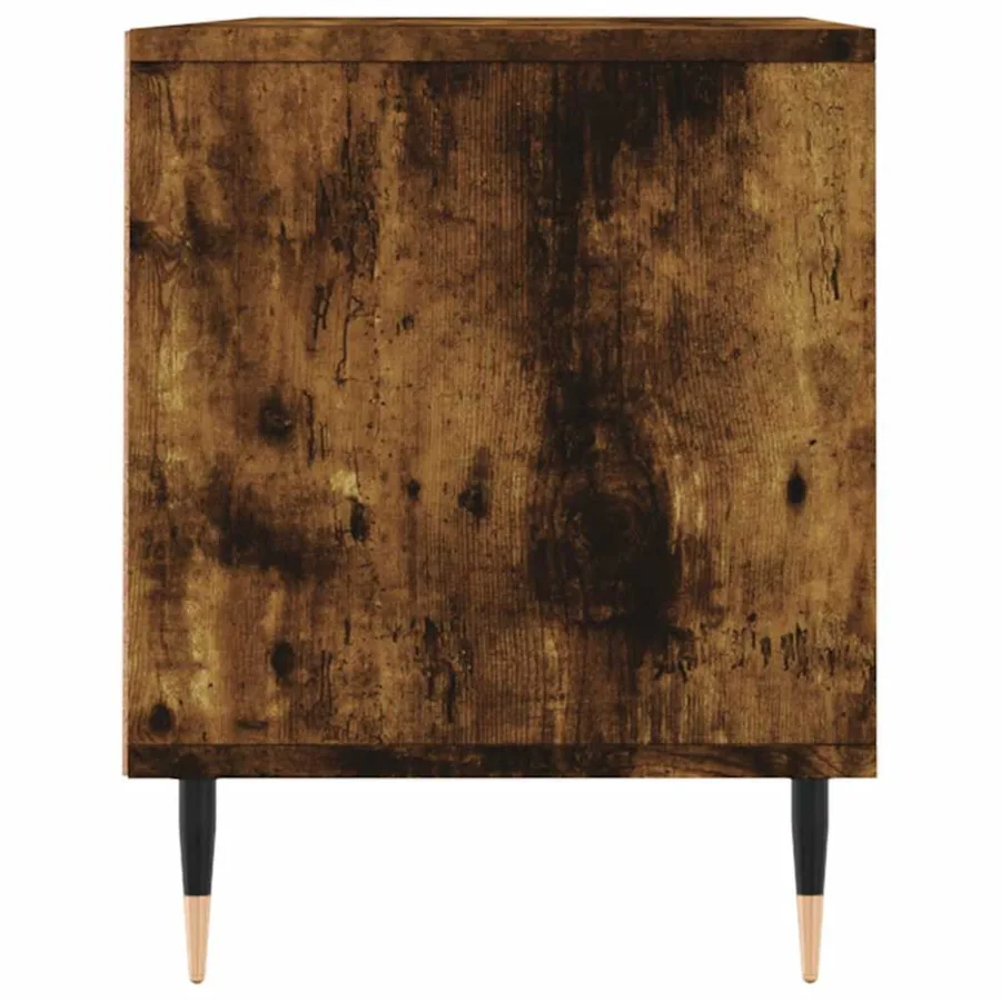 Meuble TV chêne fumé 100x34,5x44,5 cm bois d'ingénierie - 7