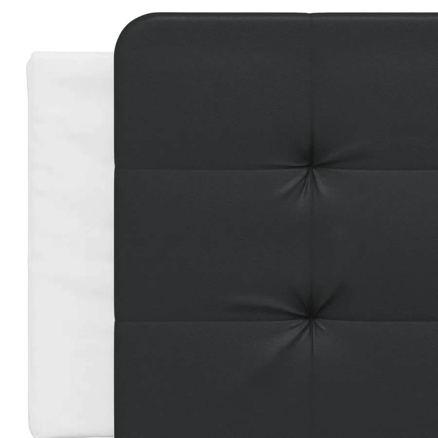 Coussin de tête de lit Zadar noir et blanc 160 cm similicuir - 7