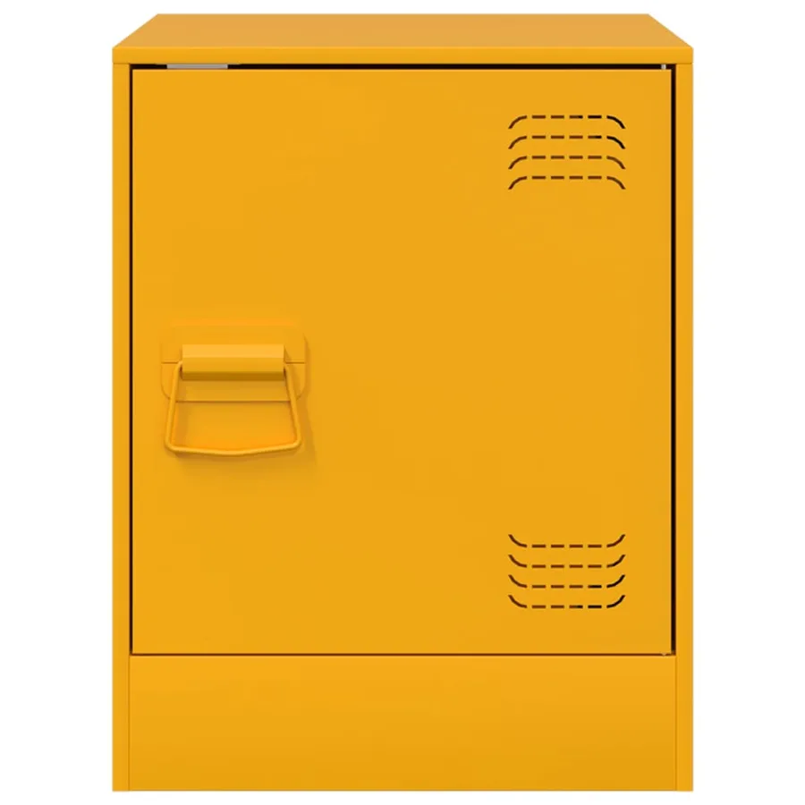Tables de chevet 2 pcs jaune moutarde 34,5x39x44 cm acier - 5