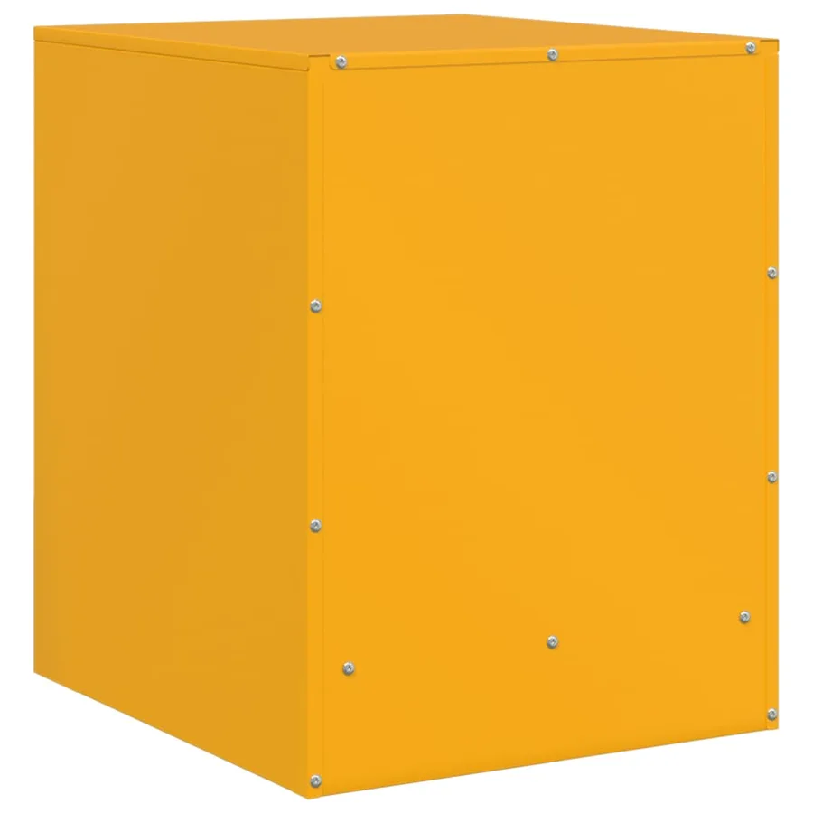 Tables de chevet 2 pcs jaune moutarde 34,5x39x44 cm acier - 9