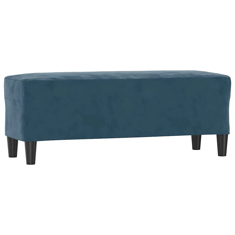 Banc Bleu 100x35x41 cm Velours - 2