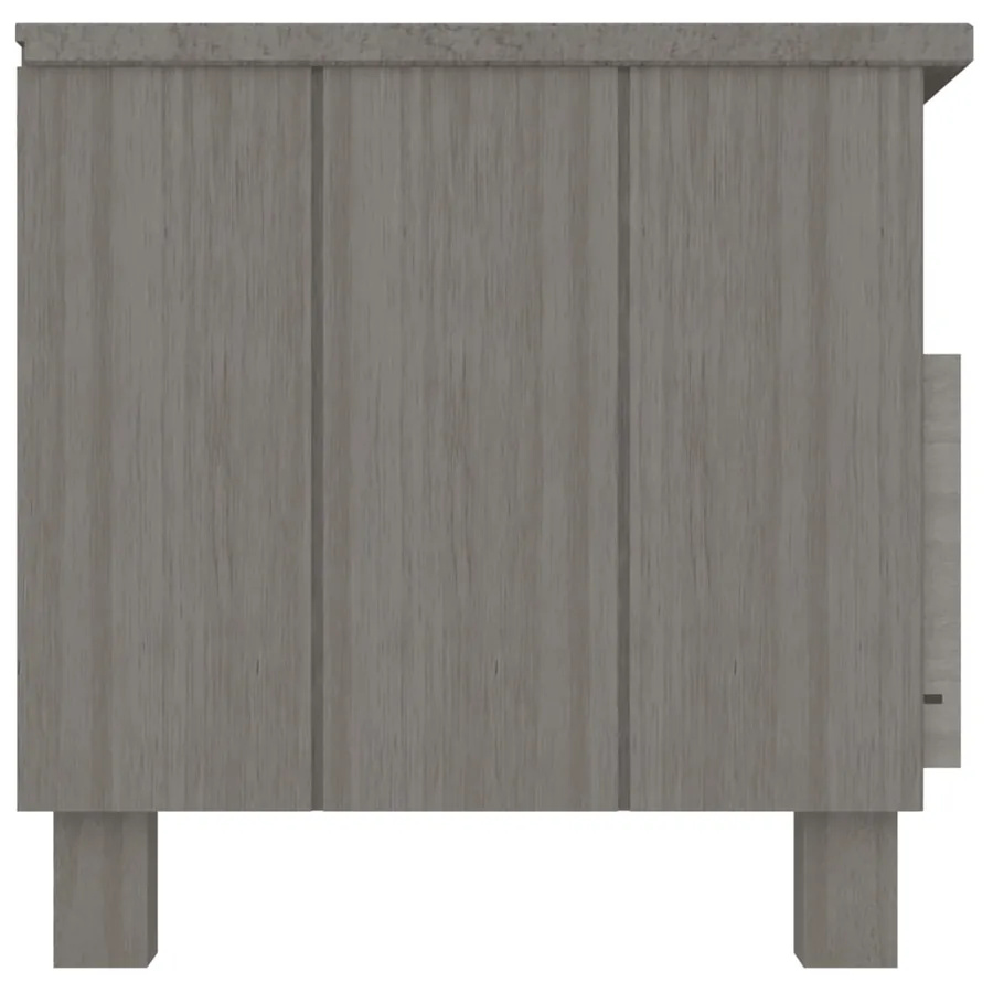 Meuble TV HAMAR Gris clair 106x40x40 cm Bois massif de pin - 4
