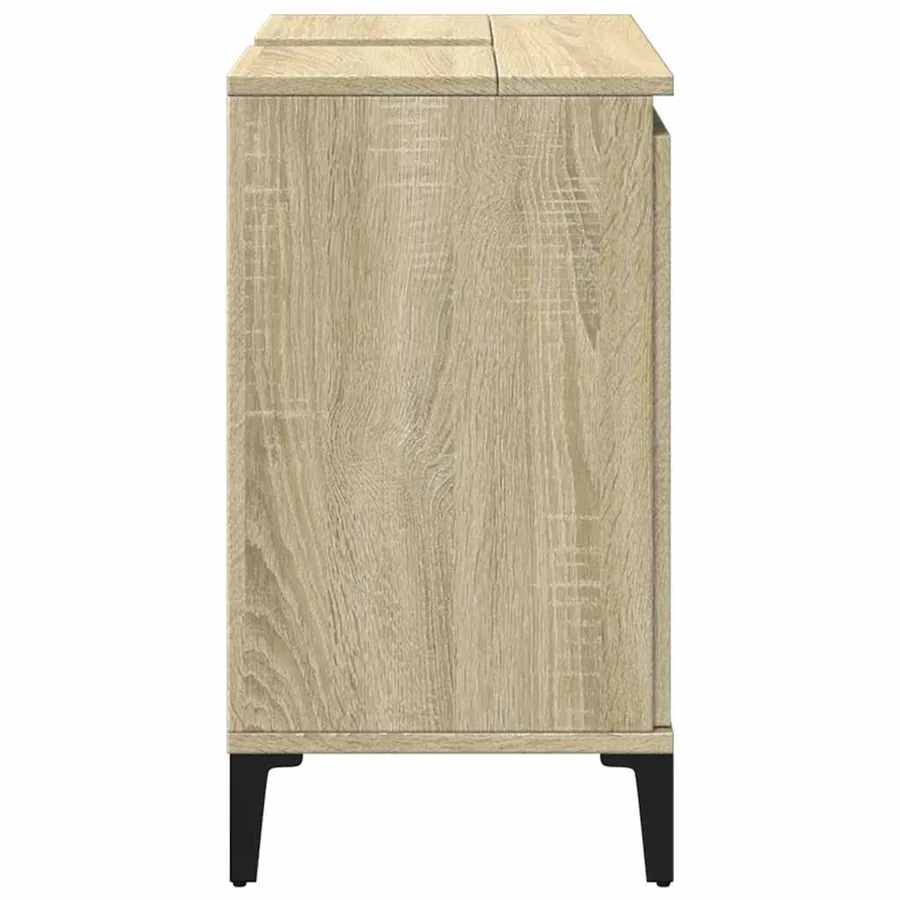 Meuble d'évier chêne sonoma 58x33x60 cm bois d'ingénierie - 5