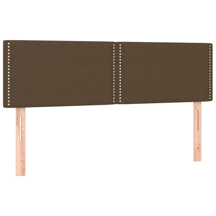 Tête de lit à LED Marron Foncé 144x5x78/88 cm Tissu - 4