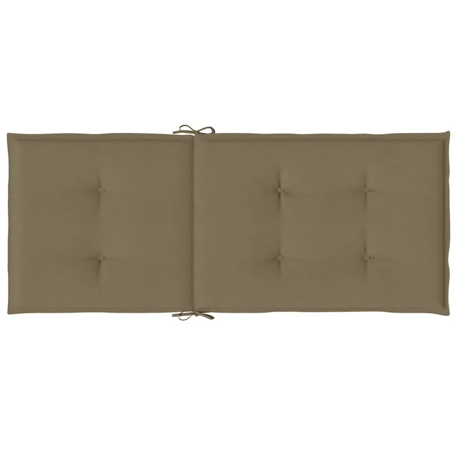 Coussins de chaise à dossier haut lot de 6 taupe mélangé tissu - 7