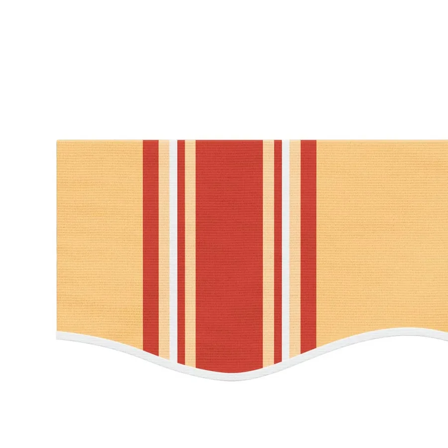 Tissu de remplacement de cantonnière d’auvent jaune orange 5 m - 4