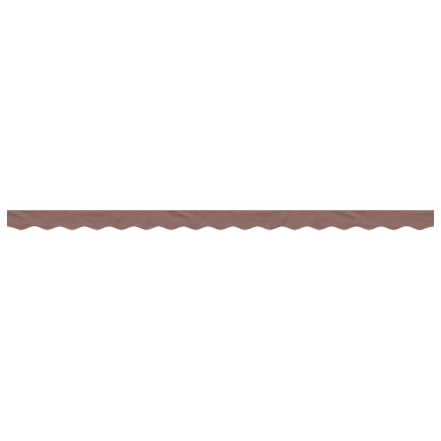 Tissu de remplacement de cantonnière d’auvent rayure marron 4 m - 3