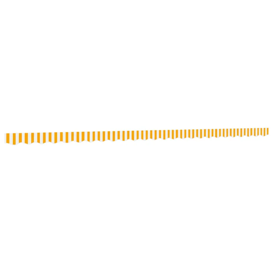 Tissu de remplacement de cantonnière d’auvent jaune blanc 6 m - 2