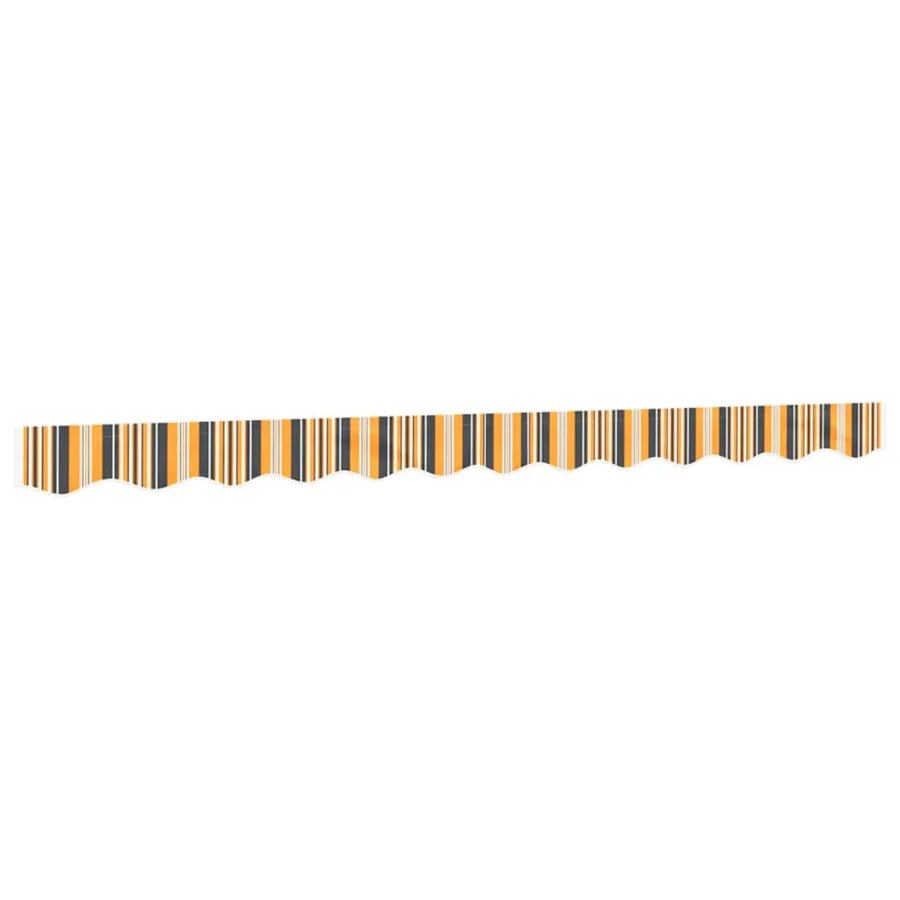 Tissu de remplacement de cantonnière d’auvent rayure jaune gris - 2