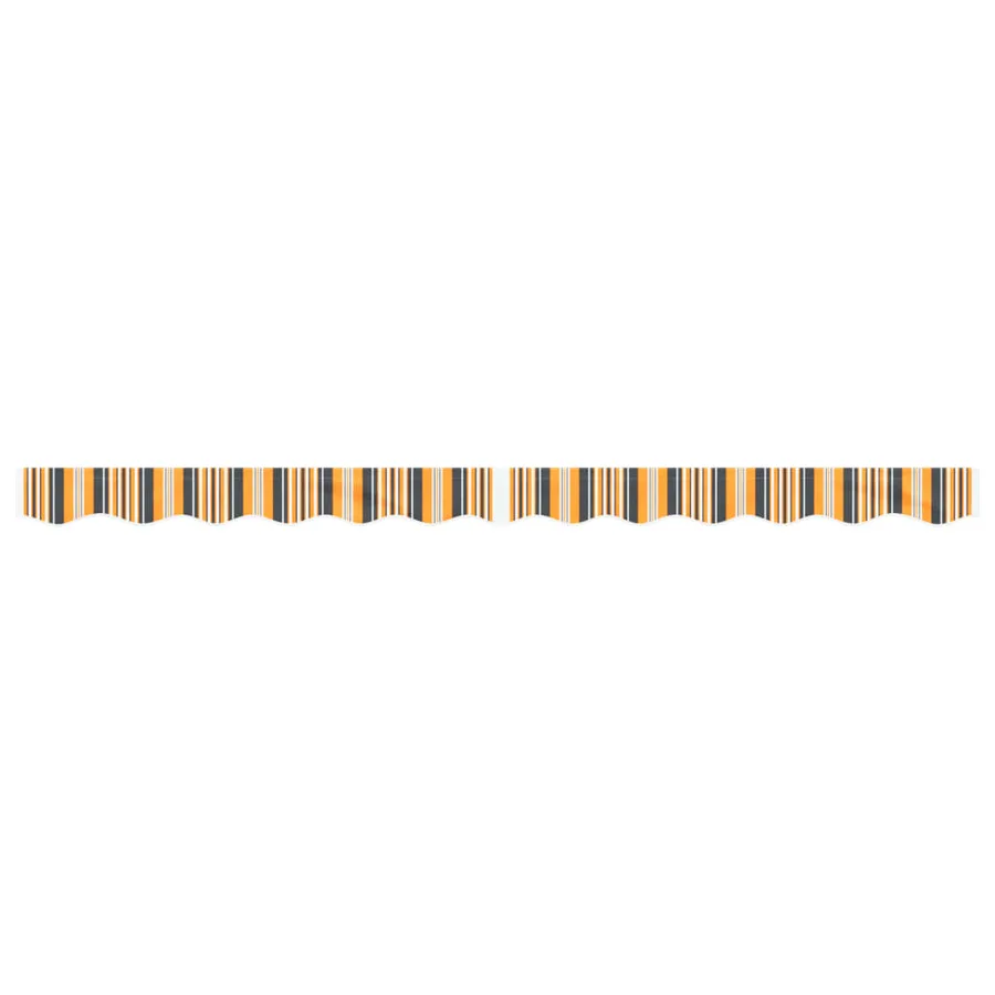 Tissu de remplacement de cantonnière d’auvent rayure jaune gris - 3