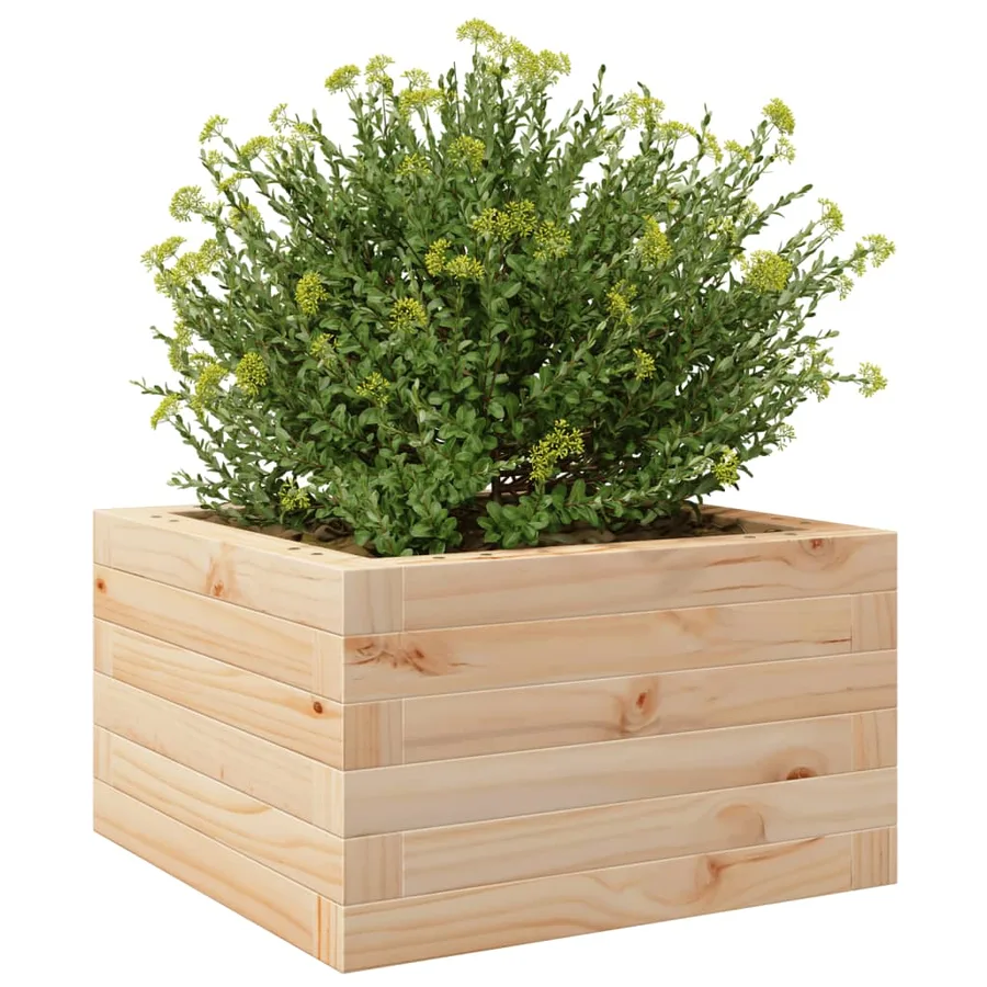 Jardinière 40x40x23 cm bois de pin massif - 4