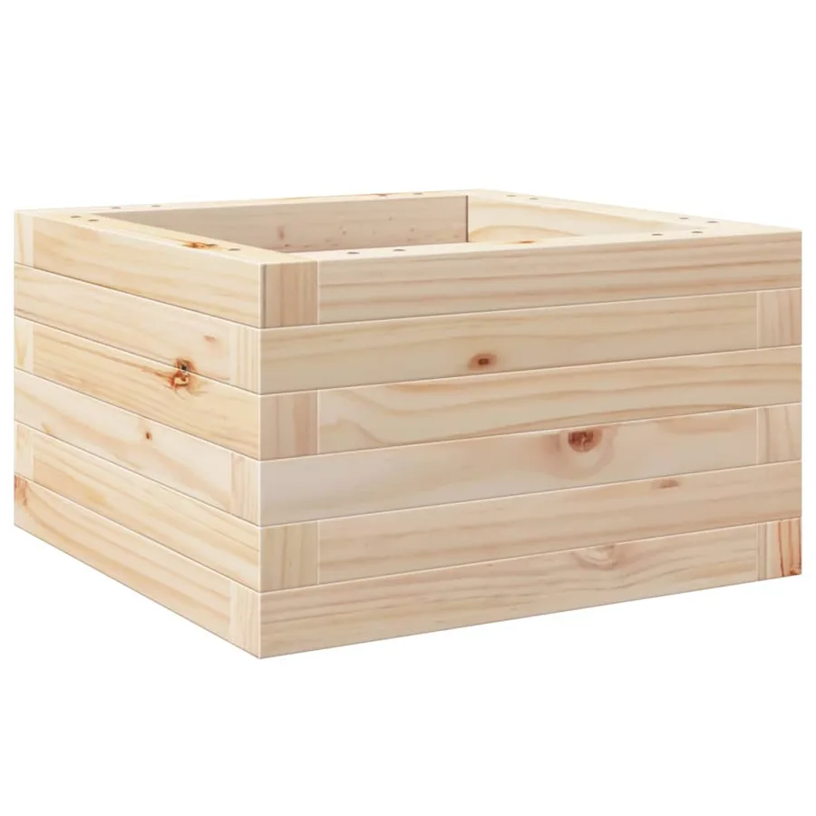 Jardinière 40x40x23 cm bois de pin massif - 7