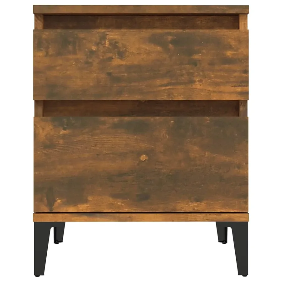 Tables de chevet 2 pcs Chêne fumé 40x35x50 cm - 6