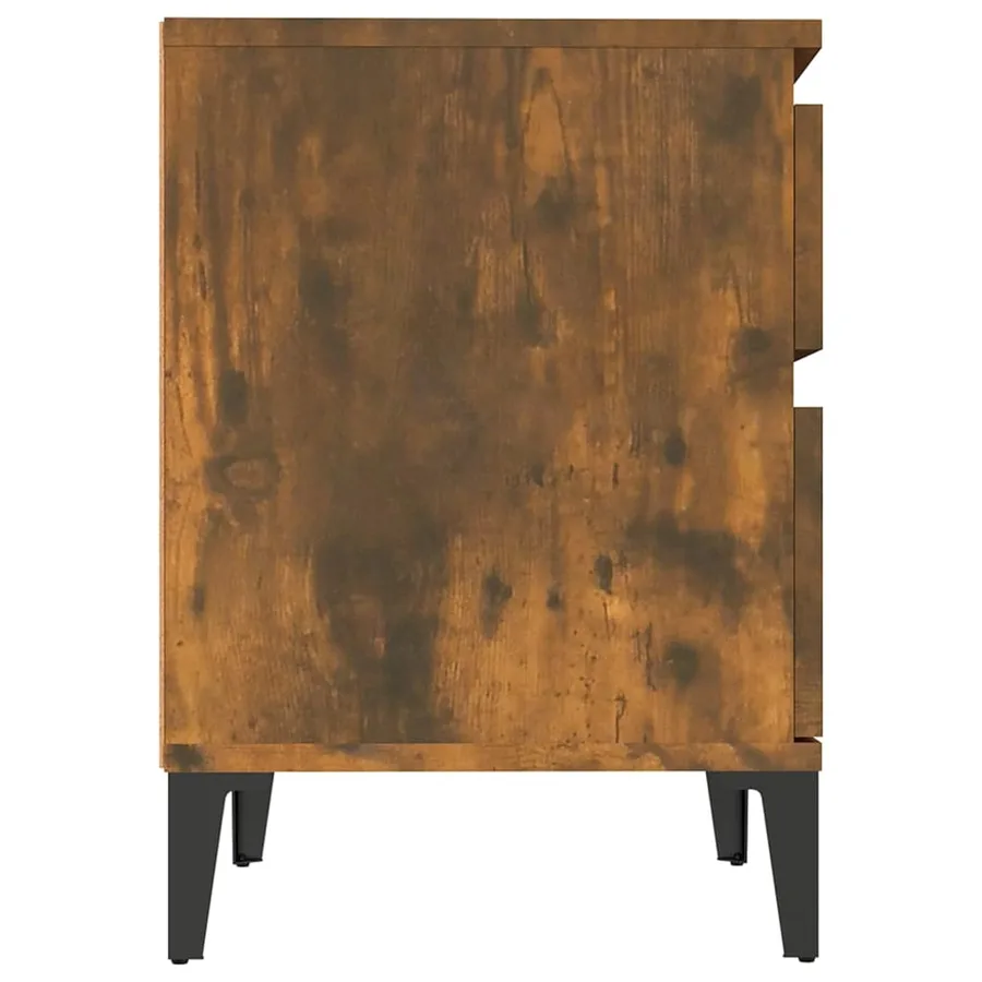 Tables de chevet 2 pcs Chêne fumé 40x35x50 cm - 7