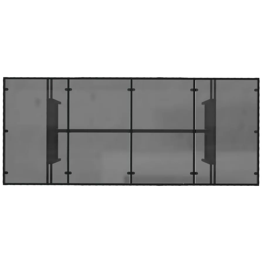 Table de jardin avec dessus en verre noir résine tressée - 7